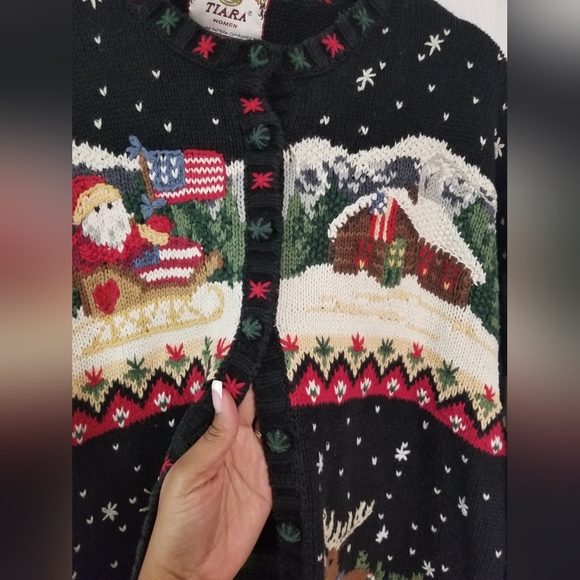 Christmas Ugly Sweater Cardigan Sz 22/24 - Picture 16 of 16